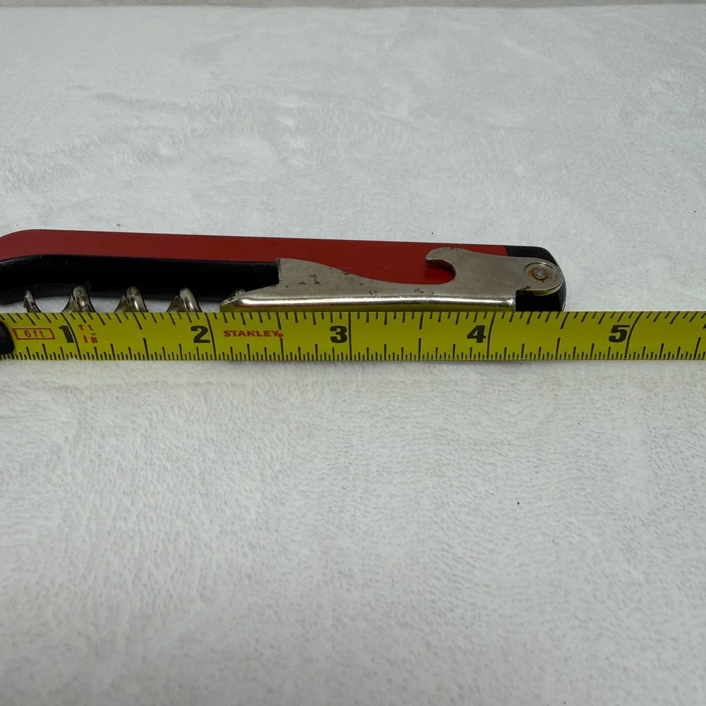 VTG Hoffritz Waiters Corkscrew Wine‎ Bottle Opener Red Multi Tool Made in Italy
